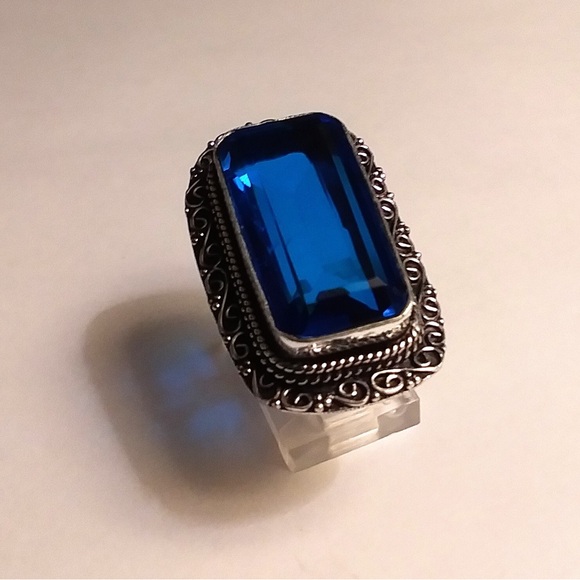 London Blue Topaz 925 Sterling Silver Ring - Picture 3 of 3